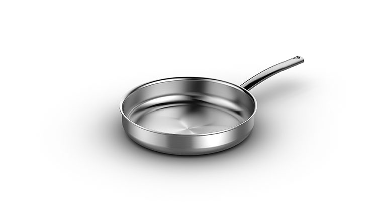 2.5-quart Flat Sauté Pan With Lid in 5-Ply Stainless Steel » NUCU® Cookware  & Bakeware